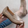 Women Shoes Genuine Leather Flat Slip-On Loafers Non-slip Shoes Soft Breathable Flats Women Outdoor Summer Shoes