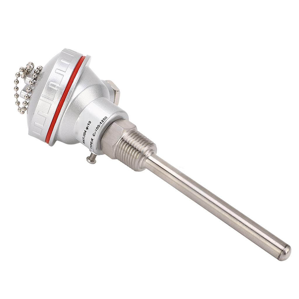 K Type Thermocouple Temperature Sensor Probe 10 X 100mm PT1 2in Thread Thermocouple Terminal Head
