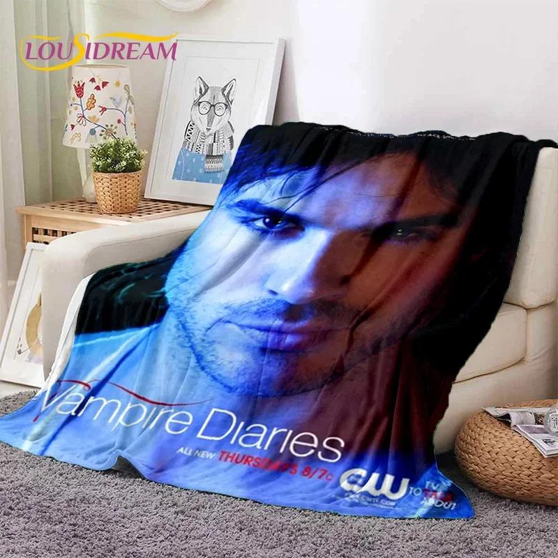 The Vampire Diaries Damon Salvatore Soft Flannel Blanket for Beds Bedroom Sofa Picnic,Throw Blanket for Outdoor Leisure Nap Gift