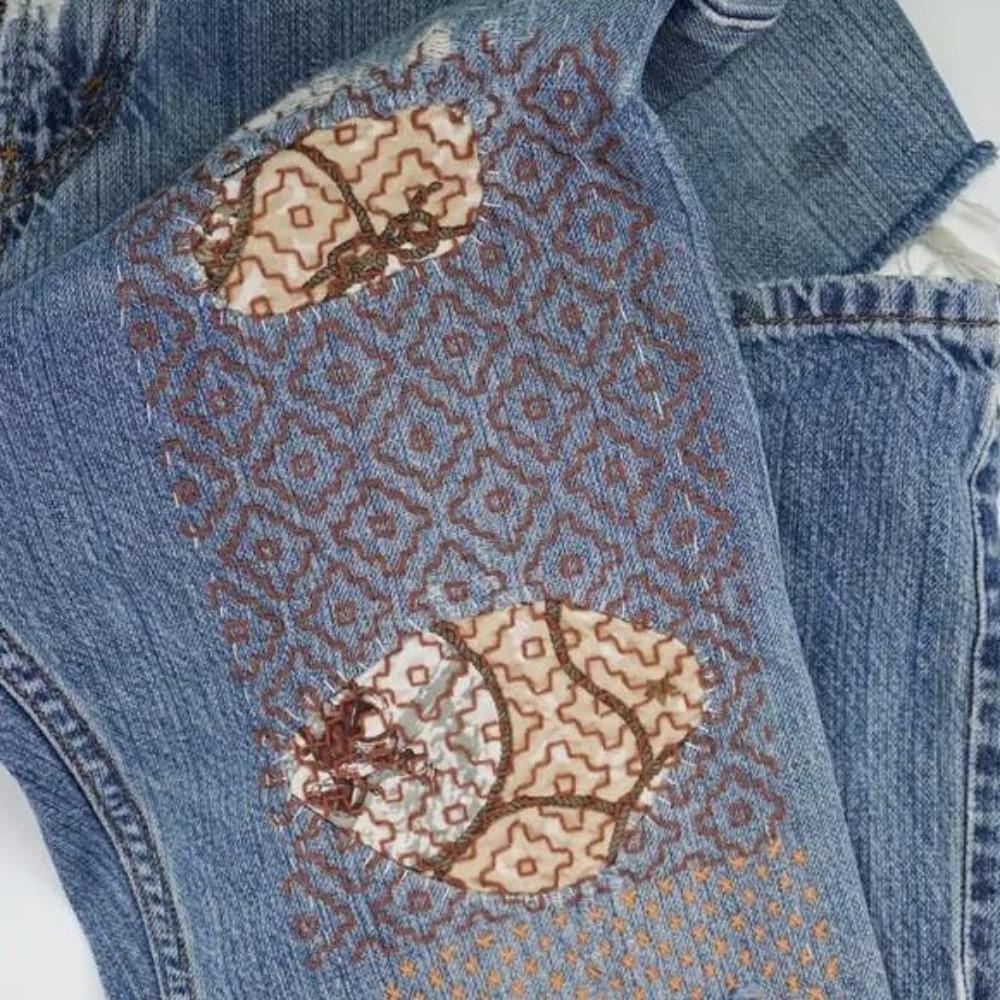 Vriendelijke Zichtbare Herstelset Met Sashiko Borduurboekje Borduurset Naaigereedschap Beginner