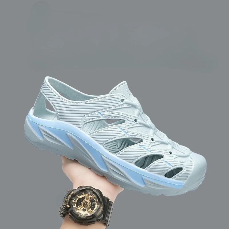 

Модные полые мужские сандалии Мягкие босиком Большой размер Стильные оригинальные Дышащие Оптом Купить Номер 41 в Приветственной сделке Обувь из ЭВА для мужчин 40