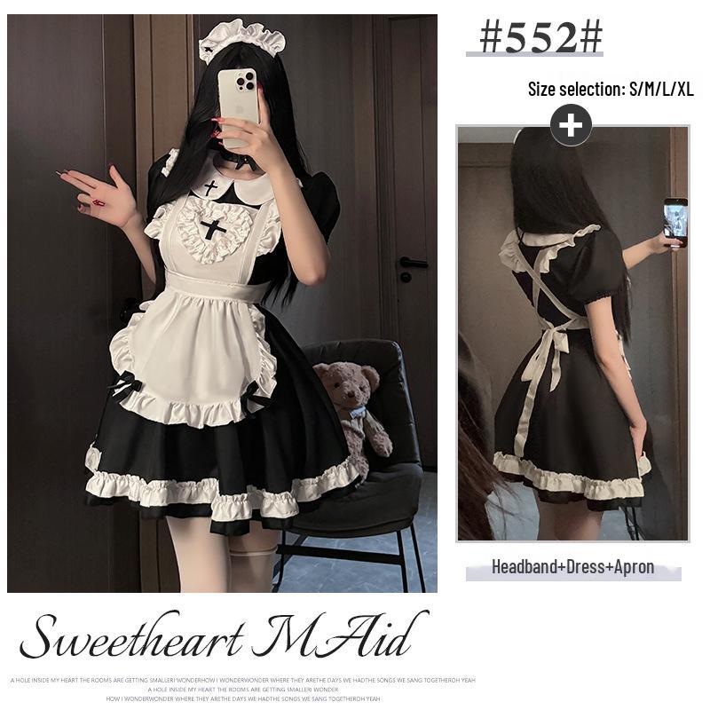 

Xianyi Japanese Anime Soft Girl Maid Cosplay Set - Classic Role-Playing Uniform Small
