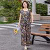 Elegant Plus Size Summer Short Sleeve Two-Piece Set for Middle-Aged Women 2026