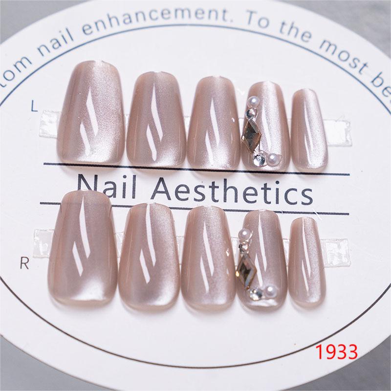 Handcrafted Short Wearable Nail Art Stickers - High-End Boutique False Nails