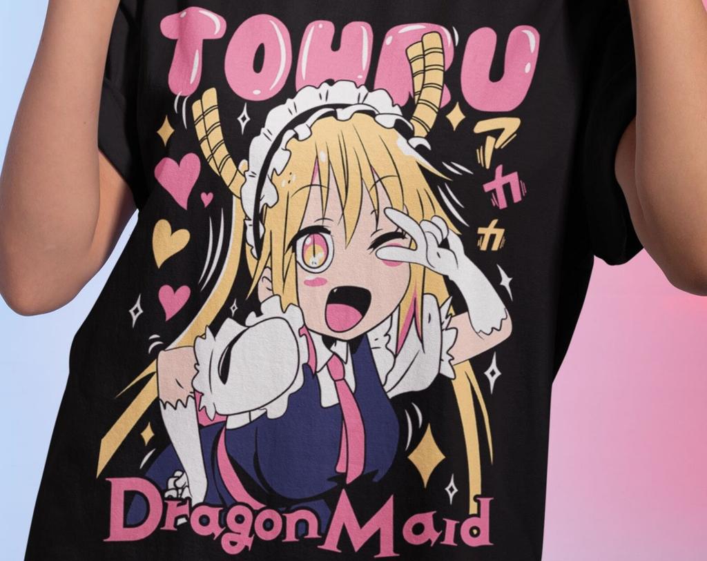 Tohru T-Shirt Kobayashi-san Chi no Maid Dragon Mädchen Waifu Anime Shirt Alle Größen