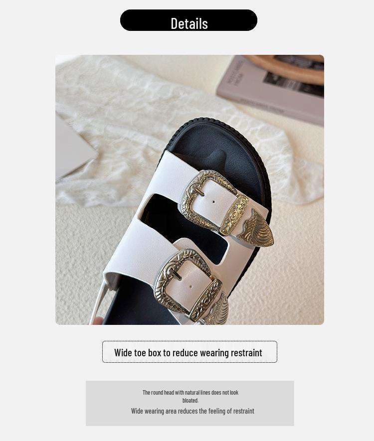 2025 Summer Versatile Girls' Princess Sandals – Soft Sole Student Beach Shoes for Kids