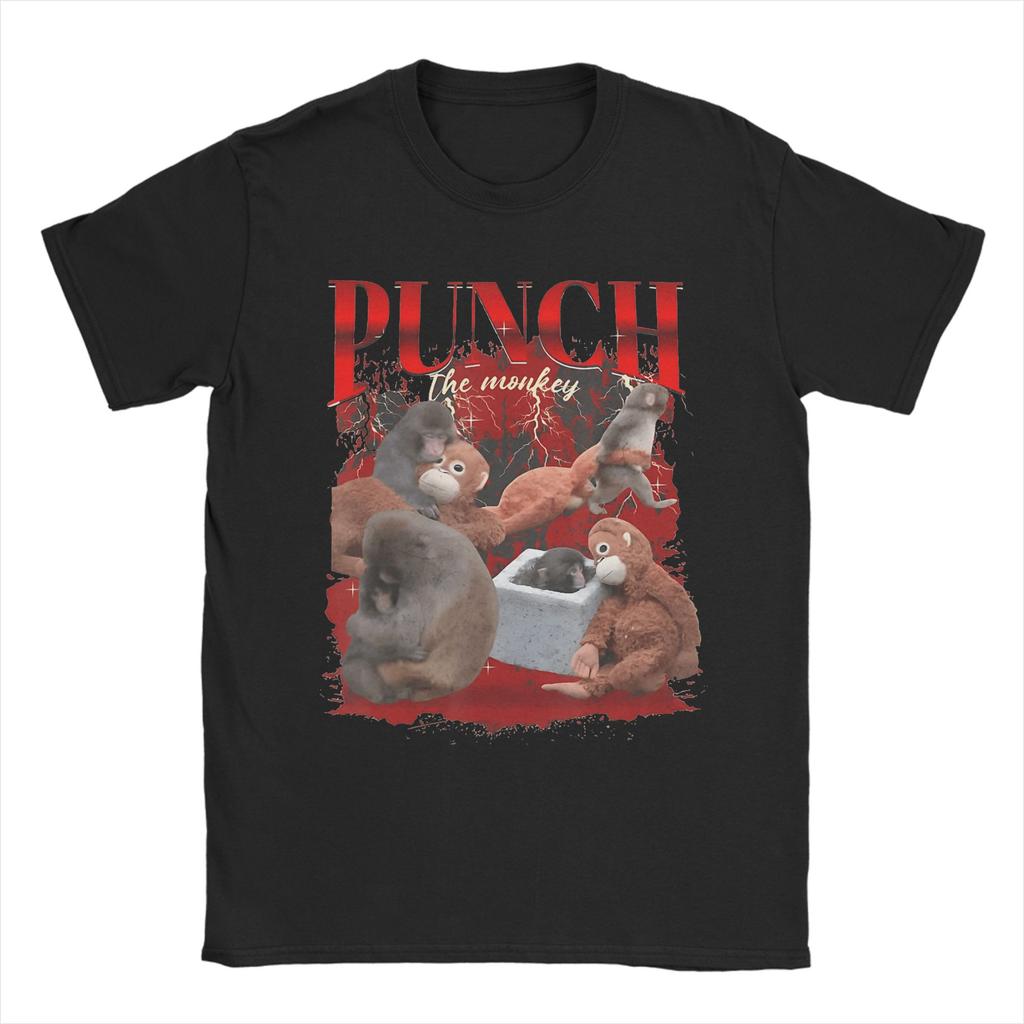 Dabbing Monkey Punch T Shirt Summer  Novelty T Shirts Couple  Cotton Crew Neck XL XL XL Tees Short Sleeve Vintage Tshirt