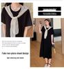 Maternity Summer Shawl Dress Faux Two-Piece 2026: New French Loose Long Skirt