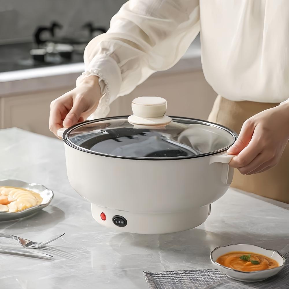 Vielseitiges Elektro-Kochgeschirr mit großer Kapazität: Bratpfanne, Wok, Schnell erhitzbarer Hot Pot und Dampfgarer.