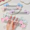 Children Sweet Bowknot Hair Comb Clip New Trendy Elastic Hair Clips Hairpins Barrettes For Girls Baby Hair Accessories Headbands