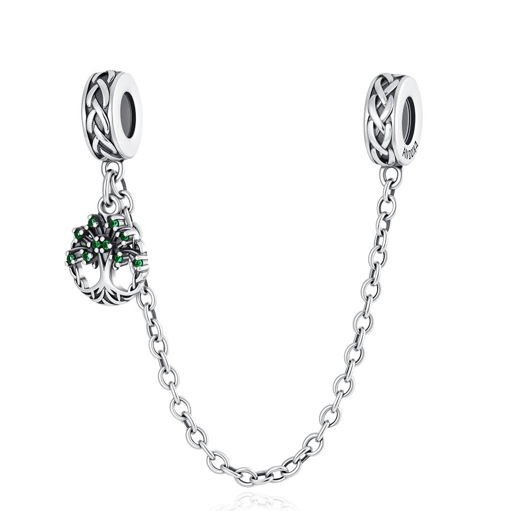 925 Silver Star Moon Crown Pendant DIY Bracelet Spacer Bead Women Jewelry Safety Chain New