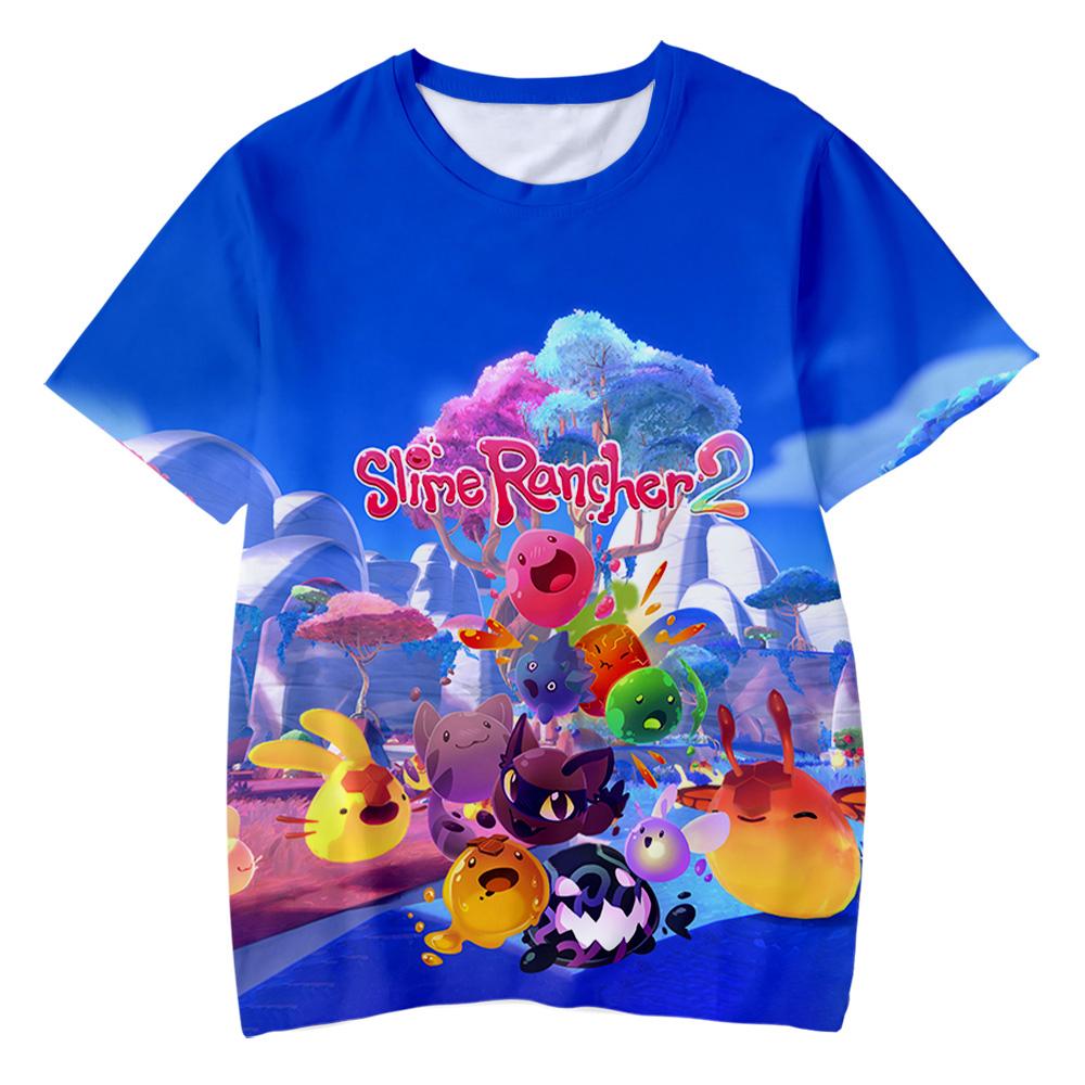 Slime Rancher Cartoon Game 3D Print T-Shirt Fashion Street Loose Short Sleeve
