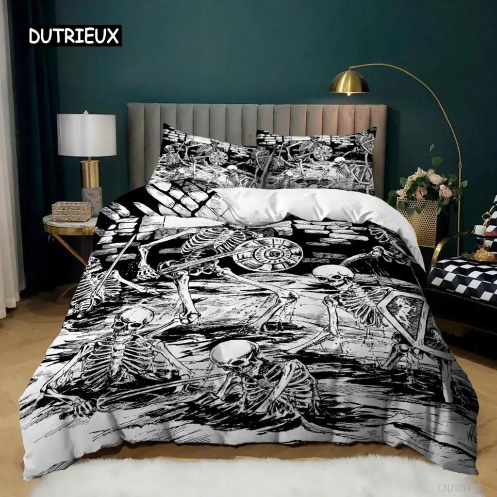 

Skul Deadpol with Soft Fabric Duvet cover set 240x20 20x20 Beding set Twin Quen King Double Bed linens Quilt cover Bedclothes Big hplus 135*200cm Eu-Single