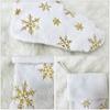 Snowflake Embroidery White Christmas Stocking Sequined Santa Gift Pocket  New Year