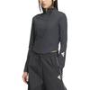 Adidas Climacool Future Striped Quick-Dry Cool Sports Casual Long Sleeve Raglan T-Shirt Women Tops Carbon-Black Bright-White JM4278
