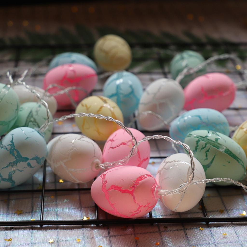 Ostereier-Draht-Lichterkette, batteriebetrieben, für Party, Heimdekoration, Lampen