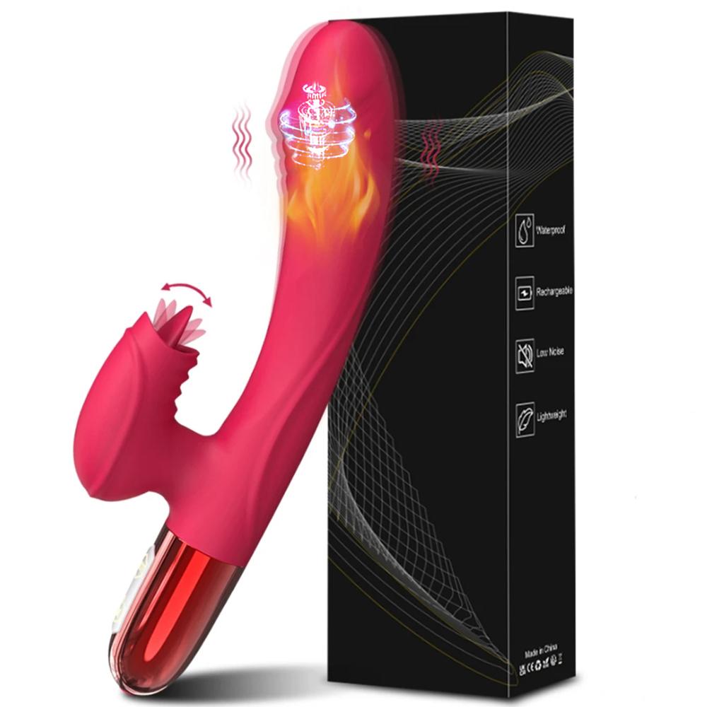 Rabbit Vibrator for Women Heating G-Spot Vibrator Clitoris Stimulator Female Masturbation Adult Goods Sex Toy for Women