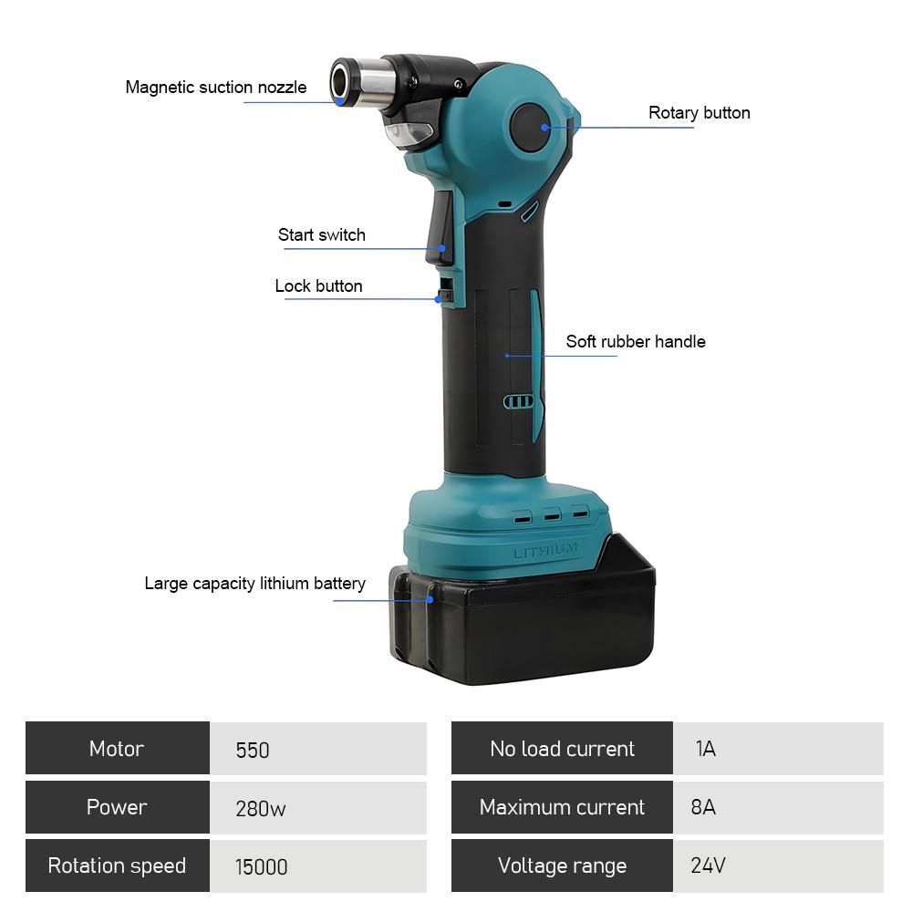 Electric Nail Hammer Woodworking Lithium-ion Cordless Nail Gun Portable Screwdriver Machine Household 24V Electric Nail Gun