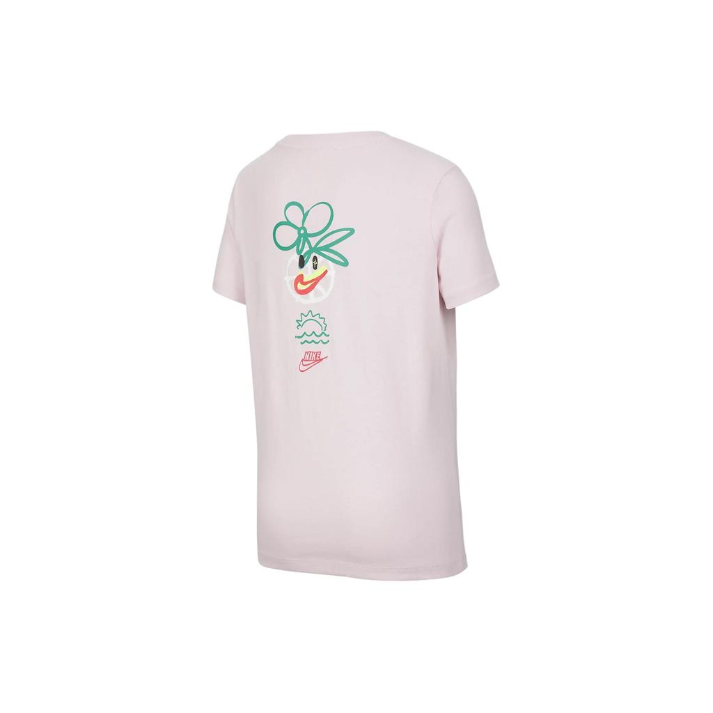 Nike T-Shirt Round Neck Letter Comfortable Breathable Short Sleeve Kids Tops Foam-Pink HF9788663