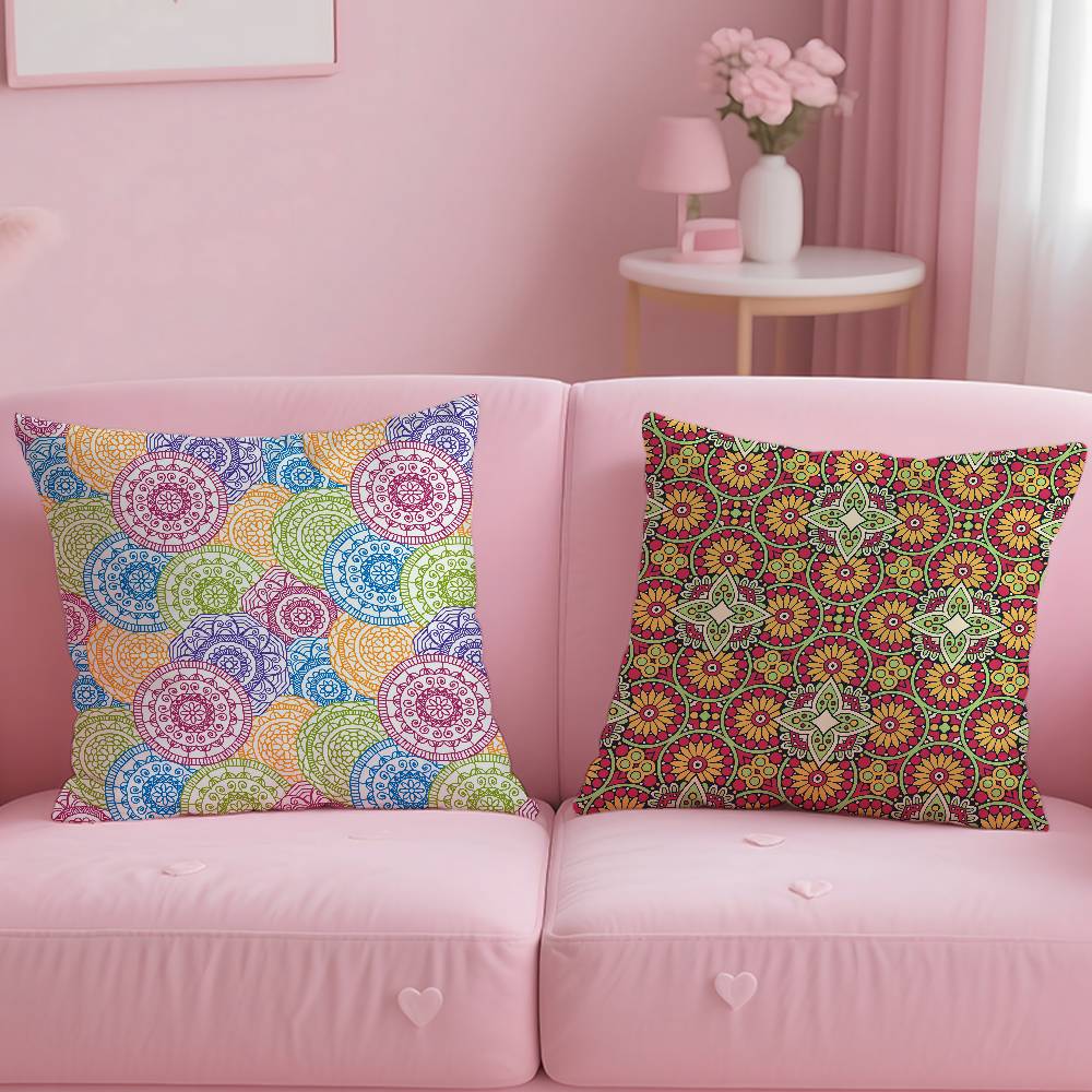 ART Indian Ethnic Pattern Pillow Case Pattern Printing Pillowcase Living Room Sofa Cushion Cover Bedroom Room Decor