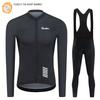 Winter Thermal Fleece Man's Long Sleeves Warm Cycling Jersey Set Windproof Warm MTB Road Bike Sportswear 2026 Winter Fleece Warm Cycling Suit Set
