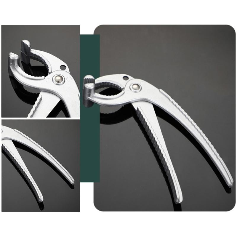 Ergonomic Handle Heat Resistant Tongs Clamp Aluminum Hot Plates Gripper Bowl Holder Clip Multipurpose Nut Cracker Tool