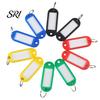 Property Management Key Tags 50Pcs Bright Colors Plastic Waterproof Writable Hotel Oil-resistant Organizer with Detachable Metal Rings Crack-resistant