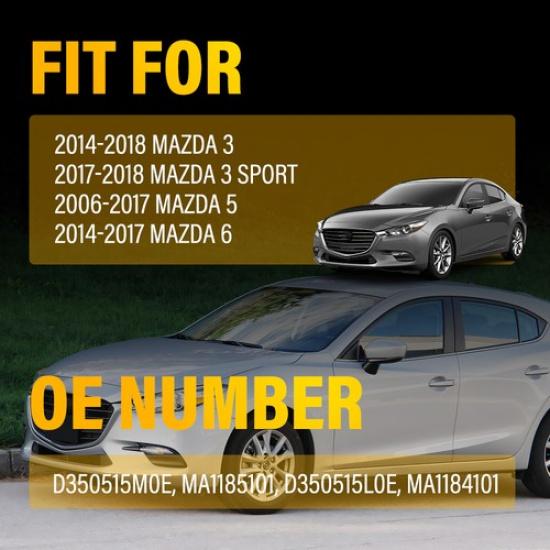 2PCS Rear Bumper Reflectors Red Left&Right For 2006-2018 Mazda 3/5/6 MA1184101