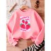 Cute And Fun Printed Pattern, Thin And Versatile Comfortable Round Neck Hoodie for 0-3 Year Old Baby Girls In Spring