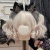 Cat Ear Hairband with Alloy Earring Whimsically Plush Wolf Headband for Cosplay