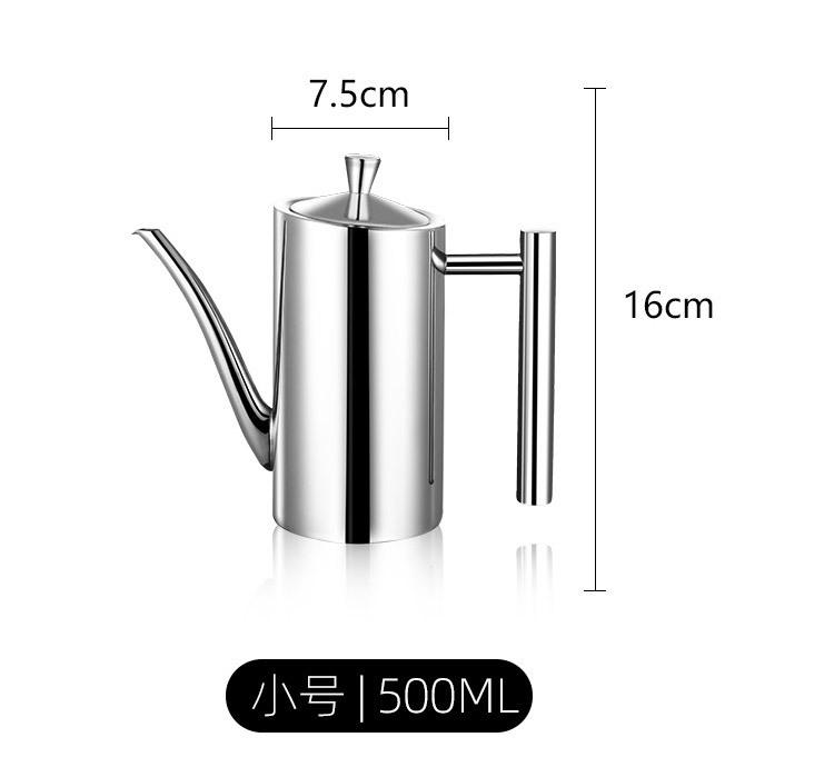 

1 шт. 500 мл/700 мл герметичный масляный горшок из нержавеющей стали 304, диспенсер для уксуса и соуса, бутылка для приправ 500 ml