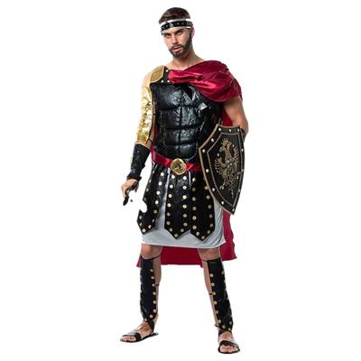 Erkek Gladyatör Kostüm Cadılar Bayramı Roma Zırhı Yunan Savaşçı Spartan süslü elbise Cosplay Parti Kıyafeti