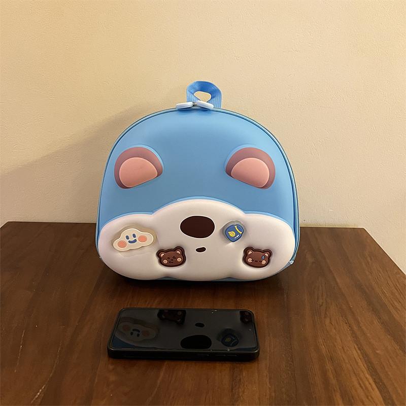 Cartoon Animal Bear Unisex Kids Fashion Oxford Eggshell Bag Backpack School
