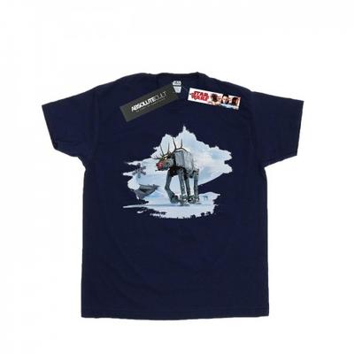 Womens/Ladies Christmas AT-AT Reindeer Cotton Boyfriend T-Shirt