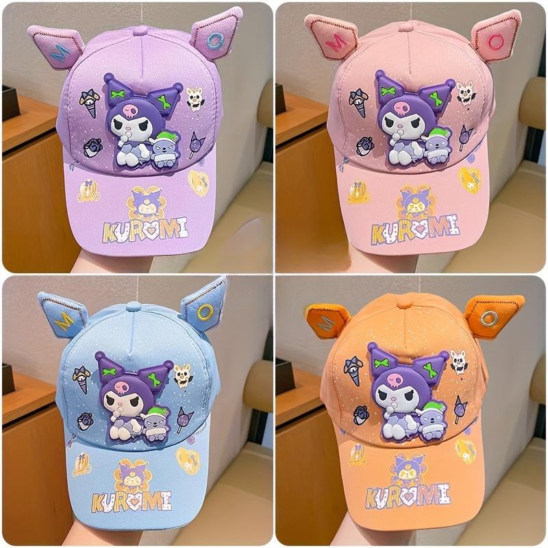 MINISO Kuromi DIY Baseball Cap Colorful Spring and Summer Hat Duckbill Hat