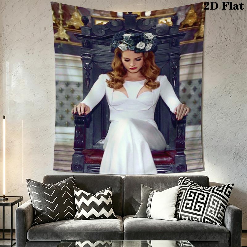 Lana Del Rey Wall Tapestry Aesthetic Wall Hanging Printed Fabric Blanket Decorative Tapestries for Bedroom Living Room Home Decor