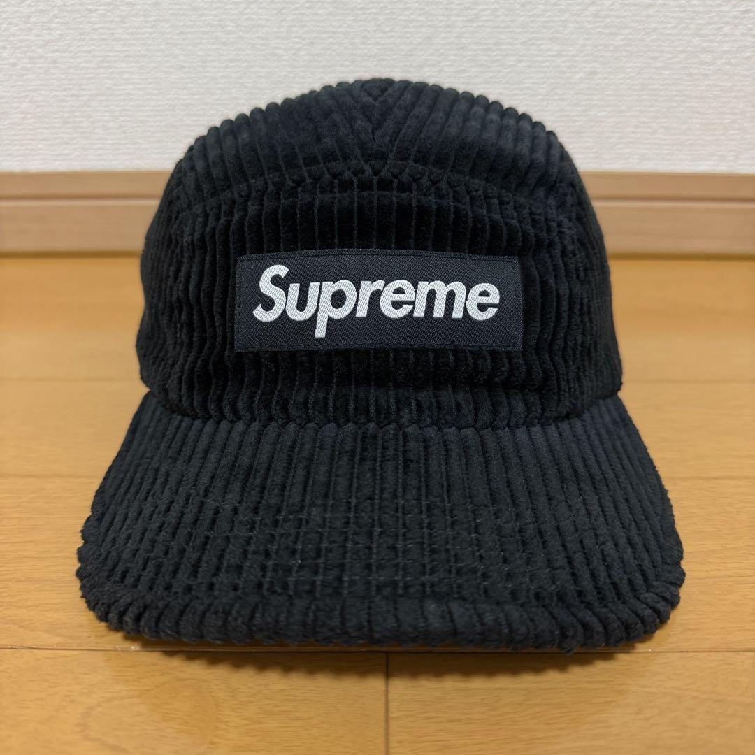 

[USED] Supreme Corduroy Camp Cap Black 22ss