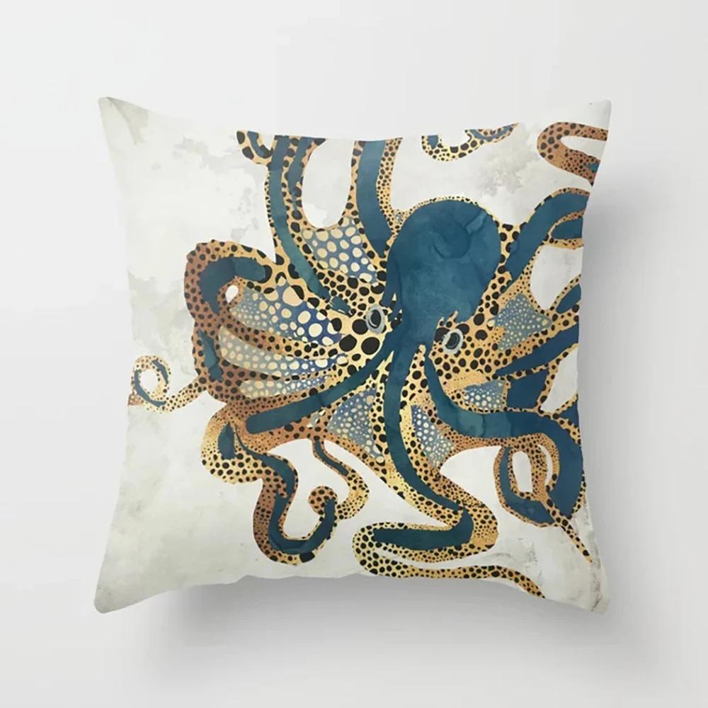 Octopus Pattern Pillowcase Car Ornaments Office Living Room Home Pillowcase