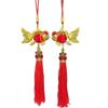 Guochao Koi Lantern Pendant: Gold Silk Tassel Decor for Housewarming & New Year Celebrations