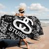 B-Billiard F-Fashion Brand N-Number 8 Microfiber Blanket Beach Towels Oversized Printing Super Absorbent Pool Towel Blanket