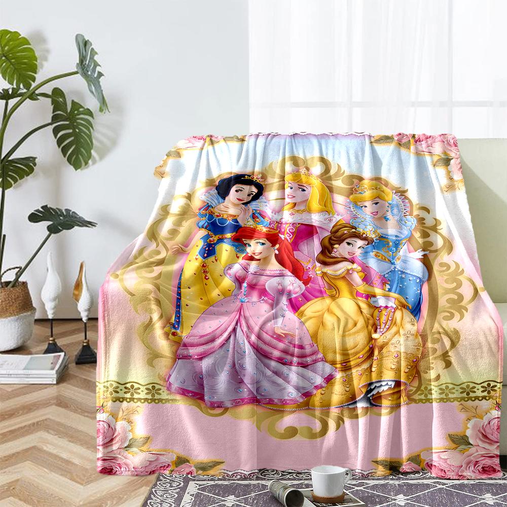 Princess Theme Printed Blanket - Perfect for Couch, Bed, Travel & Outdoor Use | Machine Washable, Cozy & Durable.