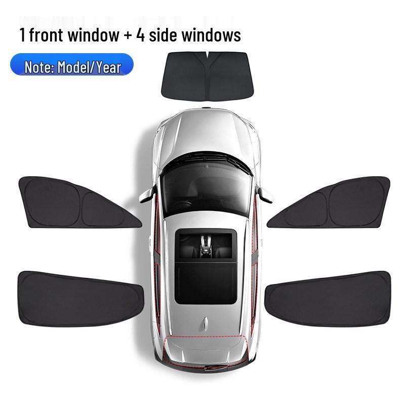 Xiaopeng Car Sunshade: Full-Car, Non-Transparent, Side-Window Coverage.