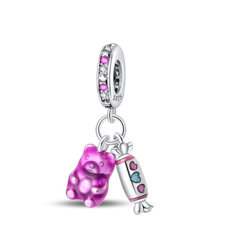Pet Charms Copper Animal Dog Cat Bear Rabbit Elephant Charms Beads Fit 3Mm Bangle Bracelet Diy Jewelry