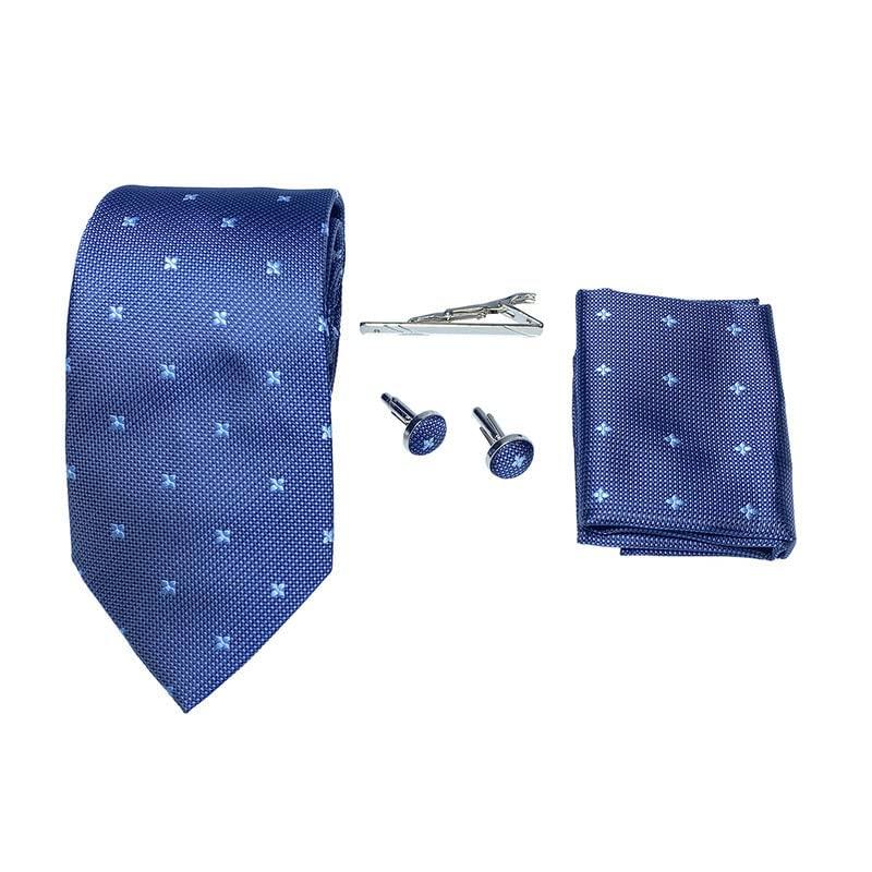 [Xiang Ru] 4-Piece Tie Set: Stripe, Check, Solid, Floral Pattern. Suitable for Business, Work, Commuting, Job Hunting, Weddings, Father's Day,