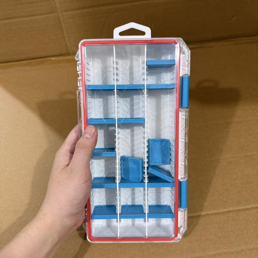 Fishing equipment box, large capacity fishing accessories,tool storage box, fishing hook, bait, fake bait box, carp fishing gear синий