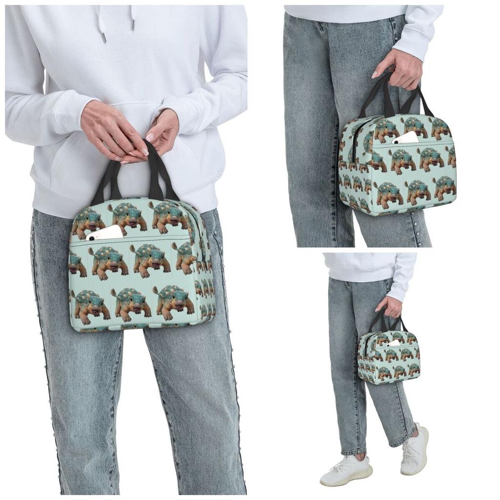 Bumpy Ankylosaurus Magniventris Isolierte Lunchtasche für Kinder Schulkühler Thermische Lebensmittelbox Tragbare Lunchboxen Behälter