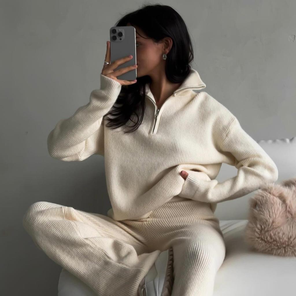 Women Solid Color Long Sleeve Hooded Hoodies Suit Autumn Winter Loose Top Wide Leg Pants