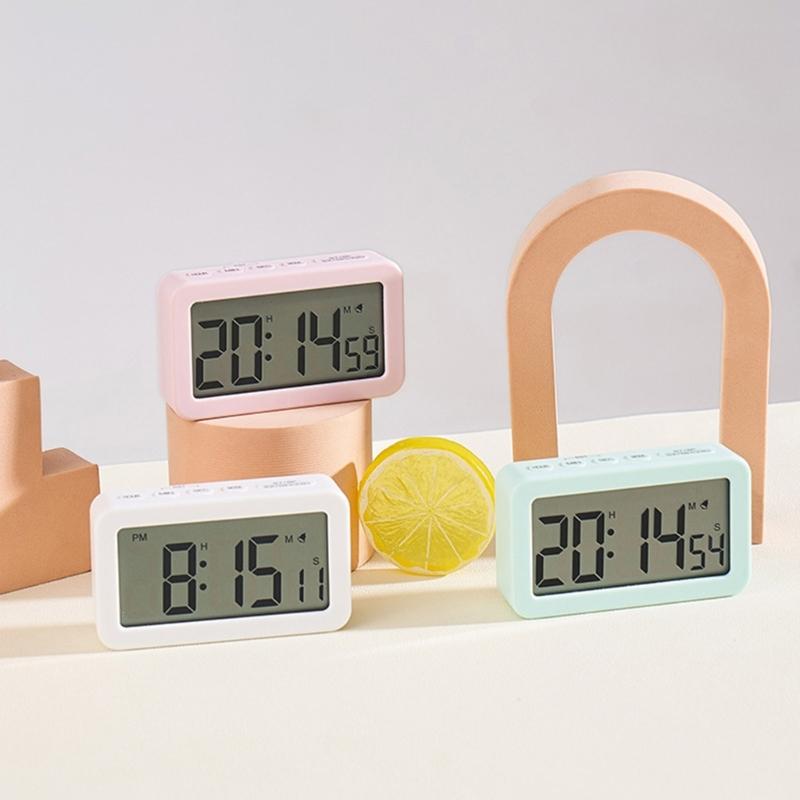 Elegant LCD Display Clock Digital Alarm Clock Fashionable Bedroom Alarm Clock