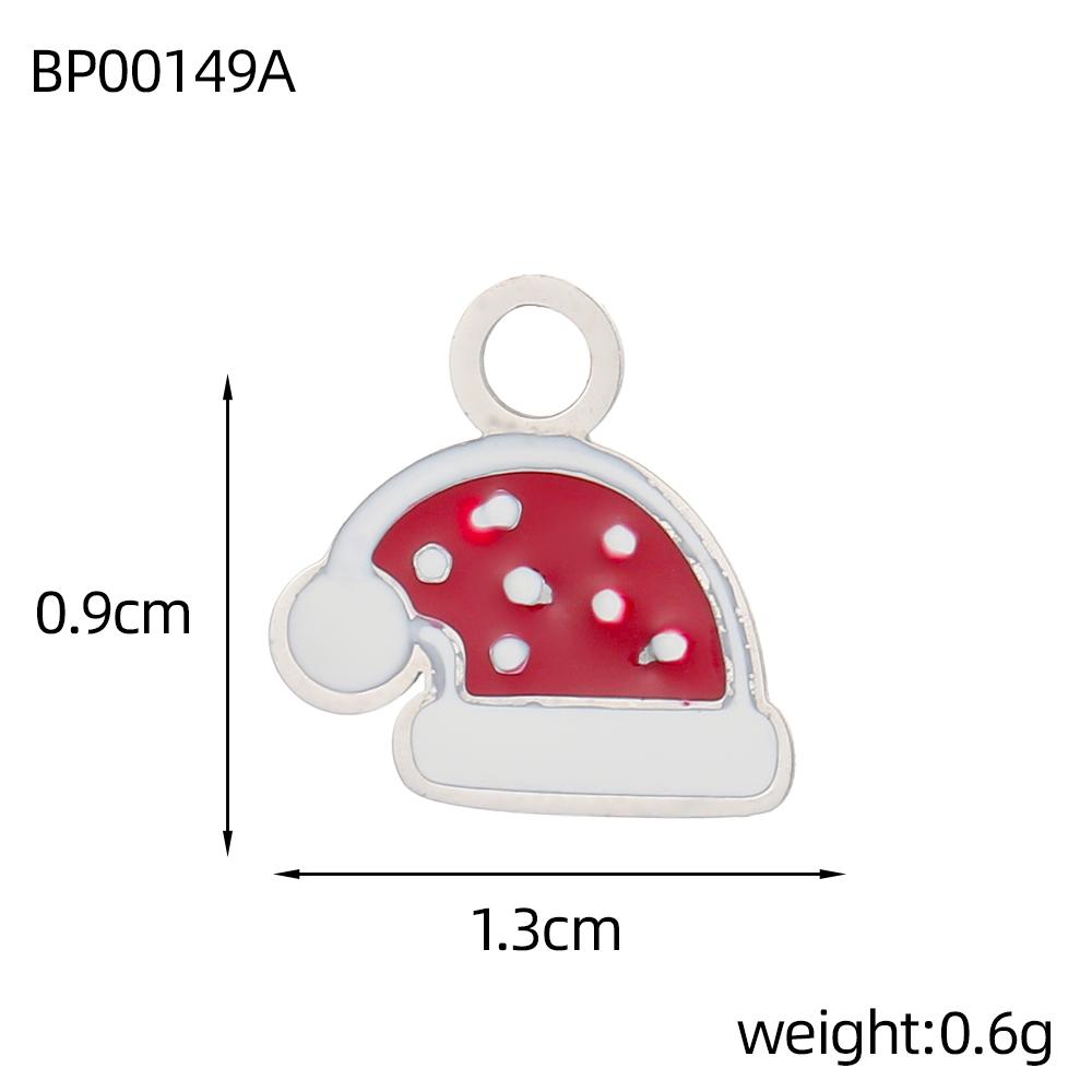 

CARLIDANA Christmas Drip Oil Stainless Steel DIY Jewelry Charm Accessories Santa Claus Snowman Bell DIY Christmas Accessories