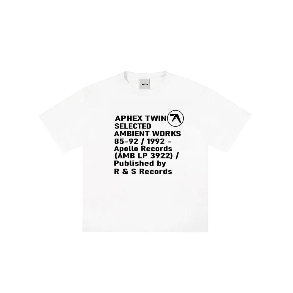 Men T-Shirt Aphex Twin Cotton Graphic Oversized Korean Fashion Short Sleeve Tops Tees Y2k Streetwear Aesthetic Harajuku Clothing